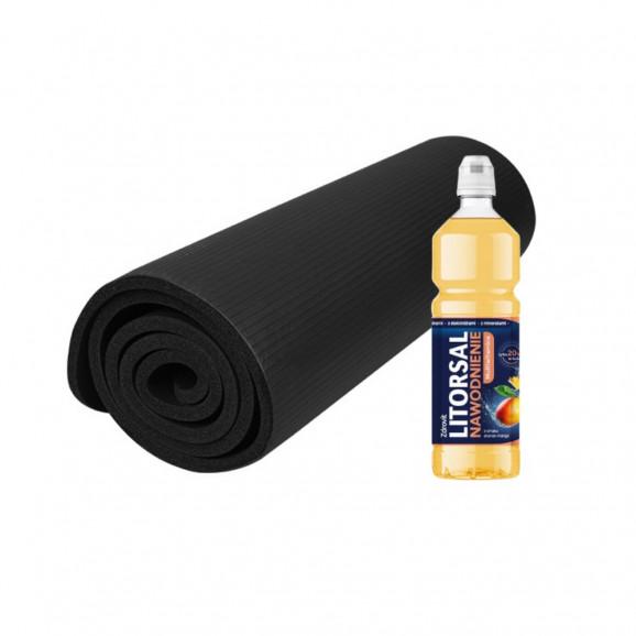 PULSMOVE Mata do ćwiczeń 15 mm, czarna + GRATIS Litorsal Nawodnienie Multiwitamina, smak ananas-mango, 750 ml PULSMOVE Mata do ćwiczeń 15 mm, czarna + GRATIS Litorsal Nawodnienie Multiwitamina, smak ananas-mango, 750 ml - zdjęcie produktu