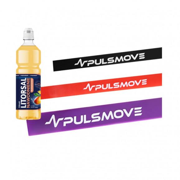 PULSMOVE Zestaw 3 taśm oporowych do ćwiczeń i fizjoterapii + GRATIS Litorsal Nawodnienie Multiwitamina, smak ananas-mango, na PULSMOVE Zestaw 3 taśm oporowych do ćwiczeń i fizjoterapii + GRATIS Litorsal Nawodnienie Multiwitamina, smak ananas-mango, na - zdjęcie produktu