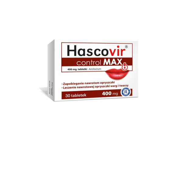 Hascovir Control MAX, 400 mg, tabletki, 30 szt. Hascovir Control MAX, 400 mg, tabletki, 30 szt. - zdjęcie produktu