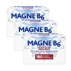 Magne B6 Forte, 100 mg + 10 mg, tabletki powlekane, 3 x 180 szt. - zdjęcie produktu