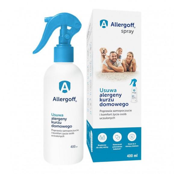 Allergoff neutralizator alergenów kurzu domowego, spray (400 ml) Allergoff neutralizator alergenów kurzu domowego, spray (400 ml) - zdjęcie produktu