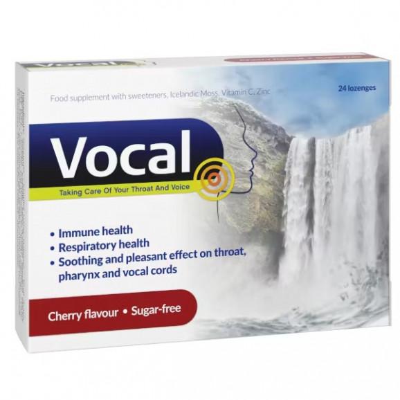 Vocal smak wiśniowy, pastylki do ssania miękkie, 24 szt. - zdjęcie produktu