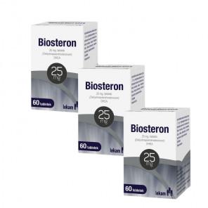 Biosteron 25 mg, tabletki, 3 x 60 szt. - zdjęcie produktu