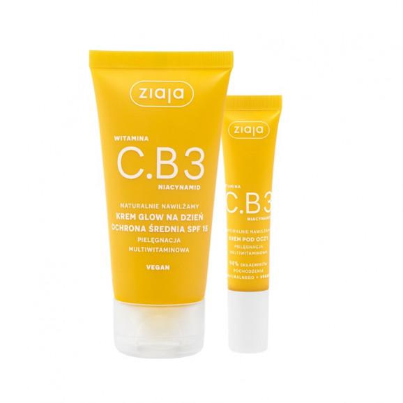 Ziaja Witamina C.B3 Niacynamid Krem Glow na dzień SPF 15 (50 ml) + Krem pod oczy (15 ml) Ziaja Witamina C.B3 Niacynamid Krem Glow na dzień SPF 15 (50 ml) + Krem pod oczy (15 ml) - zdjęcie produktu