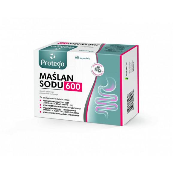 Protego Maślan Sodu 600 Żywność specjalnego przeznaczenia medycznego (60 kapsułek) Protego Maślan Sodu 600 Żywność specjalnego przeznaczenia medycznego (60 kapsułek) - zdjęcie produktu