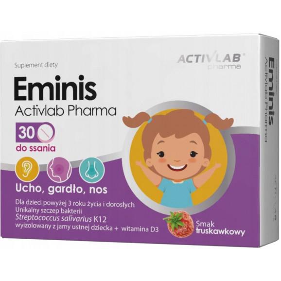 Activlab Pharma Eminis – suplement diety, truskawkowy (30 tabletek do ssania) Activlab Pharma Eminis – suplement diety, truskawkowy (30 tabletek do ssania) - zdjęcie produktu