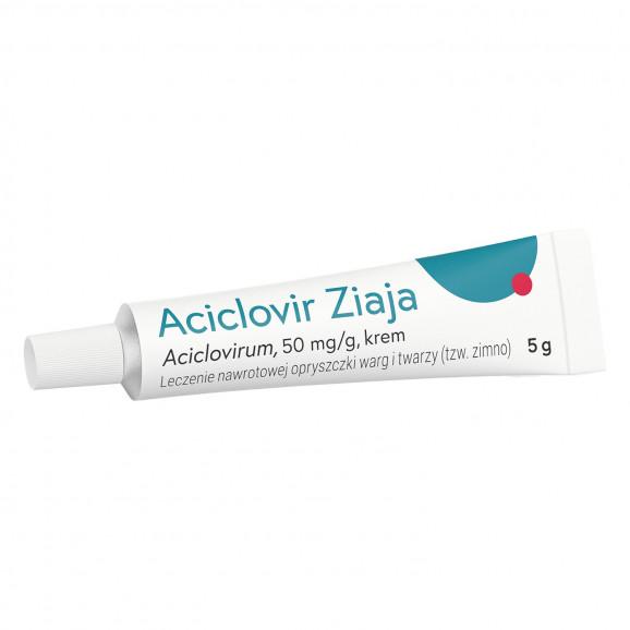 Aciclovir Ziaja, krem 0,05 g/g – do leczenia opryszczki (5 g) Aciclovir Ziaja, krem 0,05 g/g – do leczenia opryszczki (5 g) - zdjęcie produktu