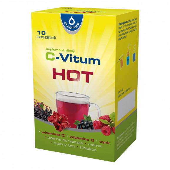 [31.01.2026] C-Vitum Hot, witamina C + witamina D + cynk, saszetki, 10 szt., KRÓTKA DATA - [31.01.2026] - zdjęcie produktu