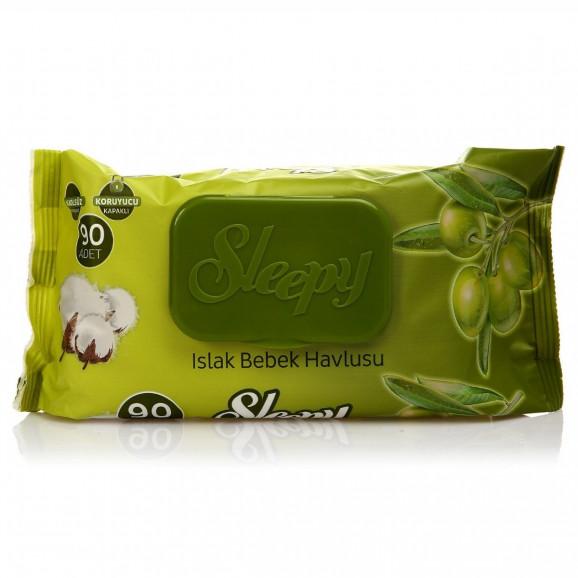 Sleepy Easy Chusteczki nawilżane Oliwa z oliwek i Bawełna (90 szt.) - zdjęcie produktu