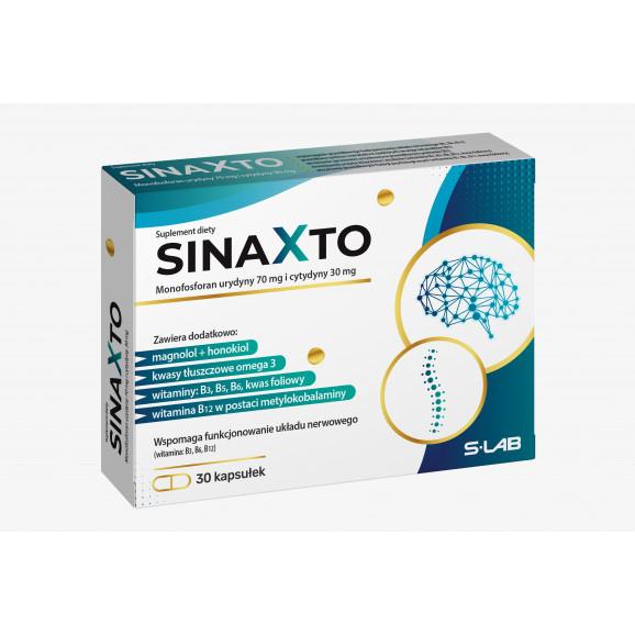 Sinaxto 30 kapsułek – suplement diety wspomagający funkcjonowanie układu nerwowego - zdjęcie produktu
