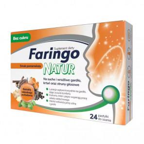 FaringoNatur – suplement diety o smaku pomarańczowym (24 pastylki bez cukru) - zdjęcie produktu
