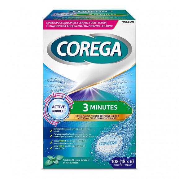 Corega Tabs 3-minutowa tabletka czyszcząca do protez zębowych (6 sztuk) - zdjęcie produktu