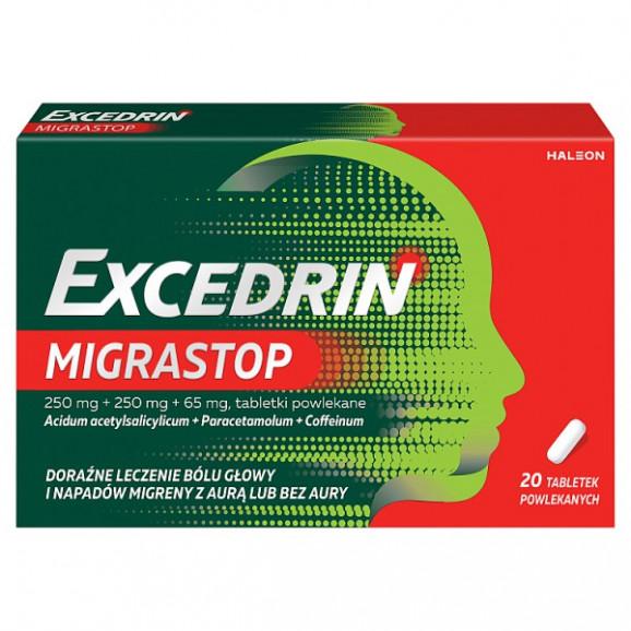Excedrin MigraStop - 20 tabletek powlekanych - zdjęcie produktu