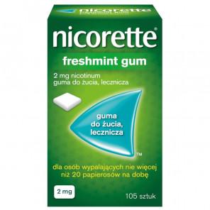 Nicorette Freshmint Gum 2 mg, gumy do żucia (105 szt) - zdjęcie produktu