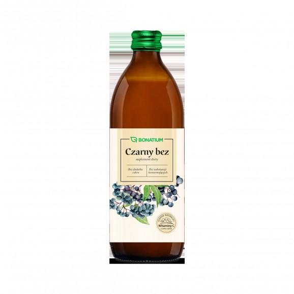 Bonatium Czarny bez sok 99,7% – suplement diety (500 ml) - zdjęcie produktu