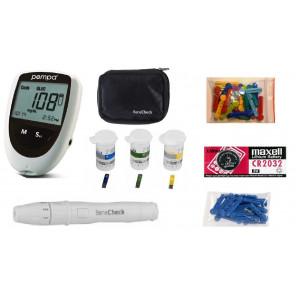 Glukometr BeneCheck Plus 3 w 1 - urządzenie diagnostyczne do pomiaru glukozy, cholesterolu i kwasu moczowego - zdjęcie produktu