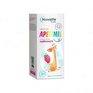 Novativ Kids Apetimil Syrop o smaku malinowym – suplement diety (120 ml) - zdjęcie produktu