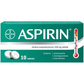 Aspirin 500 mg – lek przeciwbólowy i przeciwzapalny (10 tabletek) - zdjęcie produktu