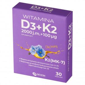 Witamina D3 + K2 kapsułki - 30 kapsułek (suplement diety) - zdjęcie produktu