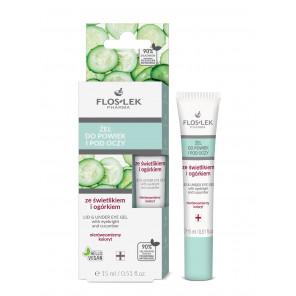 Flos-Lek Żel do powiek i pod oczy ze świetlikiem i ogórkiem, 15 ml - zdjęcie produktu
