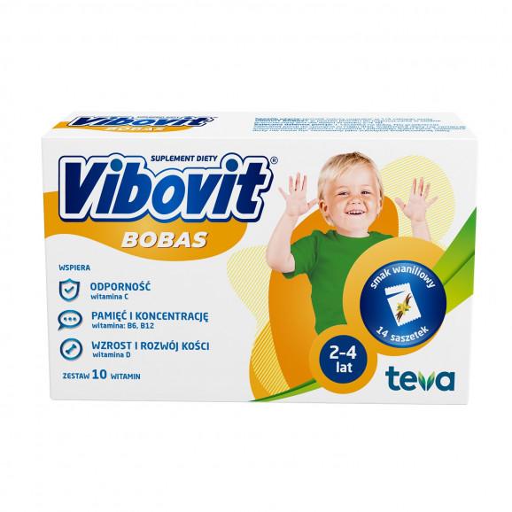 [28.02.2026] Vibovit Bobas o smaku waniliowym, saszetki, 14 szt., KRÓTKA DATA - [28.02.2026] - zdjęcie produktu
