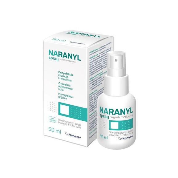 [28.02.2026] Naranyl, spray dla dorosłych i dzieci powyżej 3 roku życia, ze srebrem, 50 ml, KRÓTKA DATA - [28.02.2026] - zdjęcie produktu