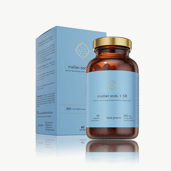 MyBestPharm Maślan Sodu + SR 800 mg – Suplement diety (60 kapsułek)