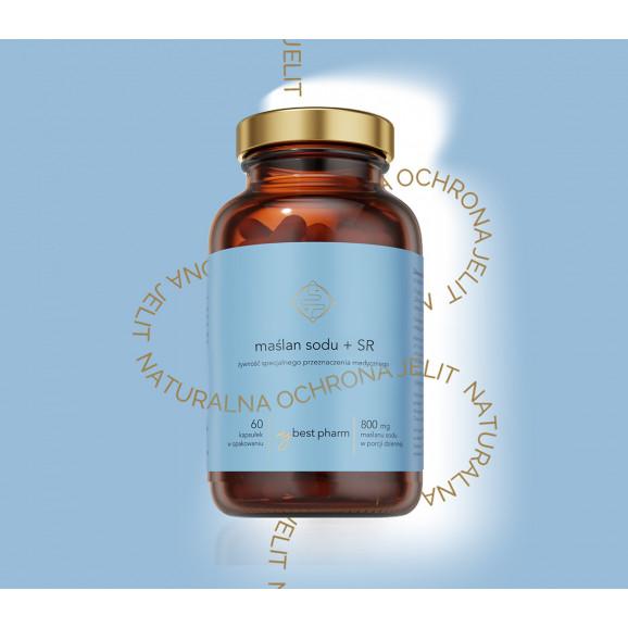 MyBestPharm Maślan Sodu + SR 800 mg – Suplement diety (60 kapsułek) - zdjęcie produktu