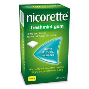 Nicorette Freshmint Gum, 4 mg, guma do żucia, 105 szt. - zdjęcie produktu