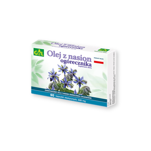 Biogal, kapsułki z olejkiem z nasion ogórecznika, 60 szt. Biogal, kapsułki z olejkiem z nasion ogórecznika, 60 szt. - zdjęcie produktu