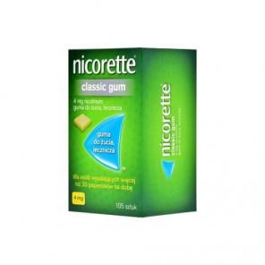Nicorette Classic Gum, 4 mg, guma do żucia, 105 szt. - zdjęcie produktu