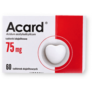 Acard, 75 mg, tabletki dojelitowe powlekane, 60 szt. - zdjęcie produktu