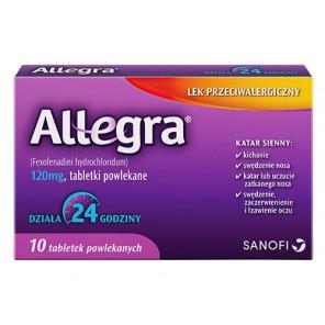 Allegra, 120 mg, tabletki powlekane, 10 szt. - zdjęcie produktu