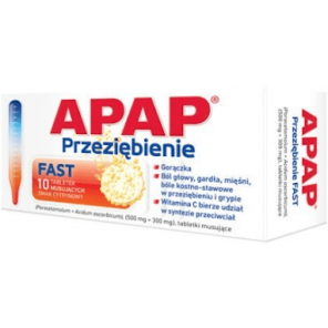 Apap Przeziębienie Fast, tabletki musujące, 10 szt. - zdjęcie produktu