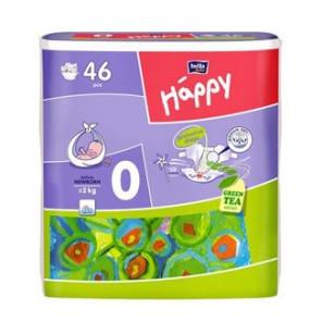 Pieluszki BELLA HAPPY BEFORE Newborn, rozmiar 0, do 2kg, 46 szt. - zdjęcie produktu