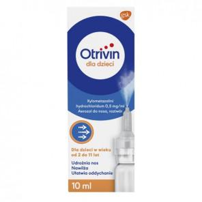 Otrivin dla dzieci 0,5 mg/ml, aerozol do nosa, 10 ml - zdjęcie produktu