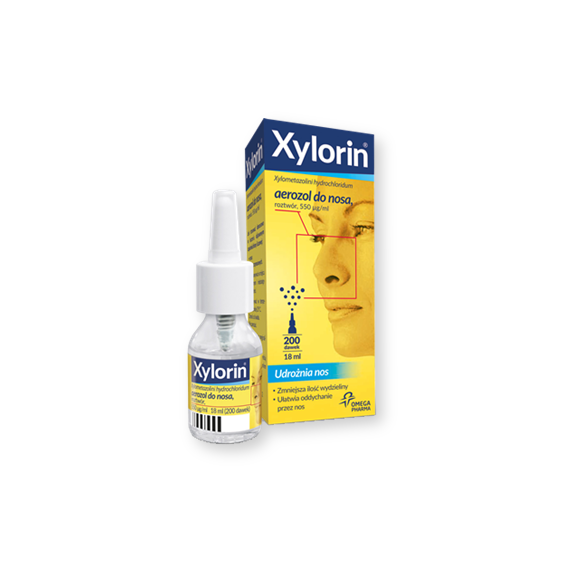 Xylorin, 0,55 mg / ml, aerozol do nosa, 18 ml Xylorin, 0,55 mg / ml, aerozol do nosa, 18 ml - zdjęcie produktu