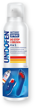 Undofen aktywny spray do stóp i obuwia 4 w 1, 150 ml.