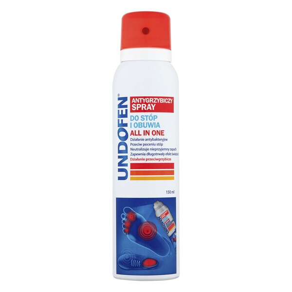 Undofen Antygrzybiczy, spray do stóp i obuwia All in One, 150 ml