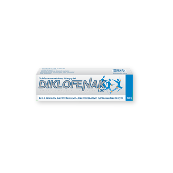 Diklofenak Omega Pharma, 10 mg/g, żel, 100 g Diklofenak Omega Pharma, 10 mg/g, żel, 100 g - zdjęcie produktu