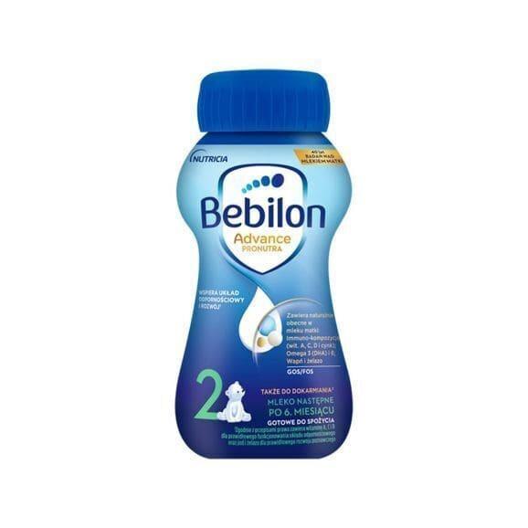 Bebilon 2 Pronutra-Advance, mleko następne po 6 miesiącu, płyn, 200 ml, 1 szt. Bebilon 2 Pronutra-Advance, mleko następne po 6 miesiącu, płyn, 200 ml, 1 szt. - zdjęcie produktu