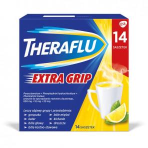 Theraflu Extra Grip 650 mg + 10 mg + 20 mg Lek wieloskładnikowy, saszetki, 14 szt. - zdjęcie produktu