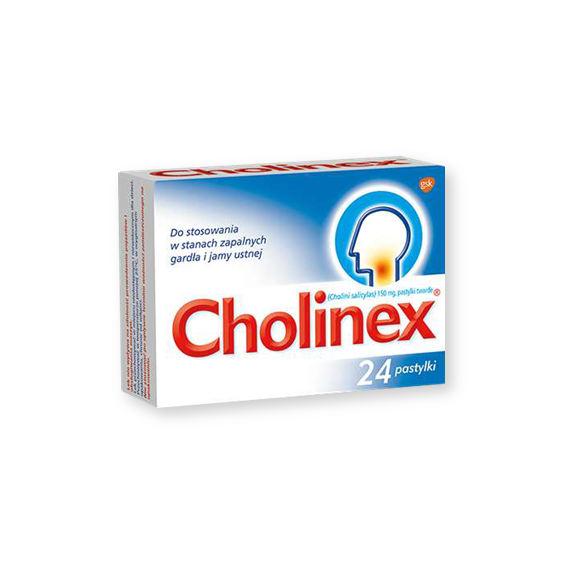 Cholinex, 150 mg, pastylki do ssania, 24 szt. Cholinex, 150 mg, pastylki do ssania, 24 szt. - zdjęcie produktu