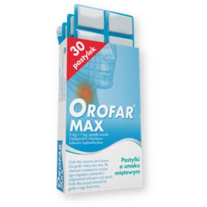 Orofar MAX, 2 mg+1 mg, pastylki twarde, 30 szt. - zdjęcie produktu