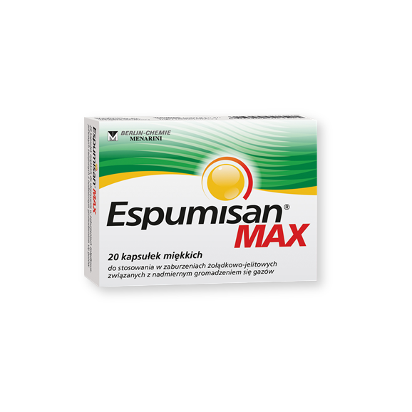 Espumisan MAX, kapsułki miękkie, 20 szt. Espumisan MAX, kapsułki miękkie, 20 szt. - zdjęcie produktu