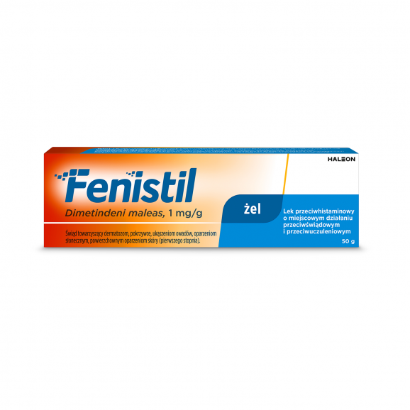 Fenistil, 1 mg/g, żel, 50 g Fenistil, 1 mg/g, żel, 50 g - zdjęcie produktu