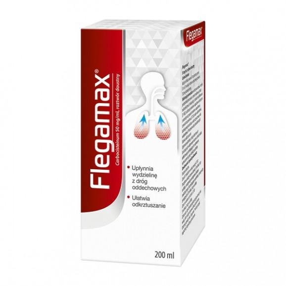Flegamax, roztwór doustny, 0,05g/ml, butelka, 200 ml. Flegamax, roztwór doustny, 0,05g/ml, butelka, 200 ml. - zdjęcie produktu