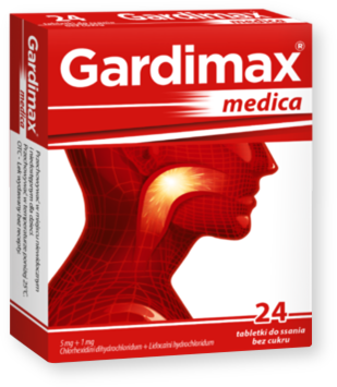 Gardimax medica, 5 mg + 1 mg, tabletki do ssania, 24 szt.