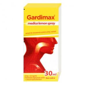 Gardimax medica lemon spray, aerozol do stosowania w jamie ustnej, 30 ml. - zdjęcie produktu