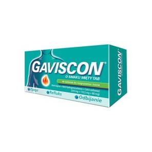 Gaviscon o smaku mięty TAB, tabletki do rozgryzania, żucia, 48 szt. - zdjęcie produktu